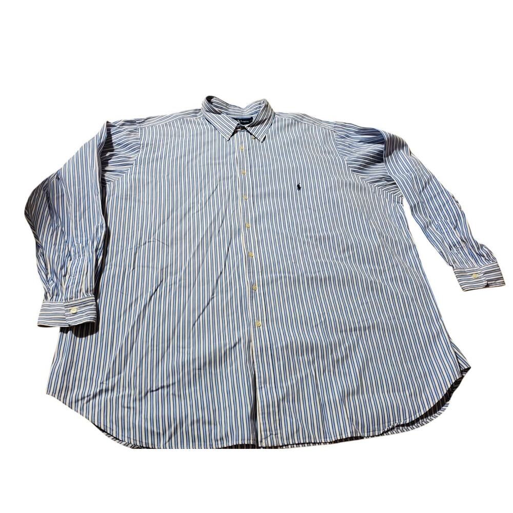 Ralph Lauren Shirt Mens 4XLT Tall Stripe Button Down Classic